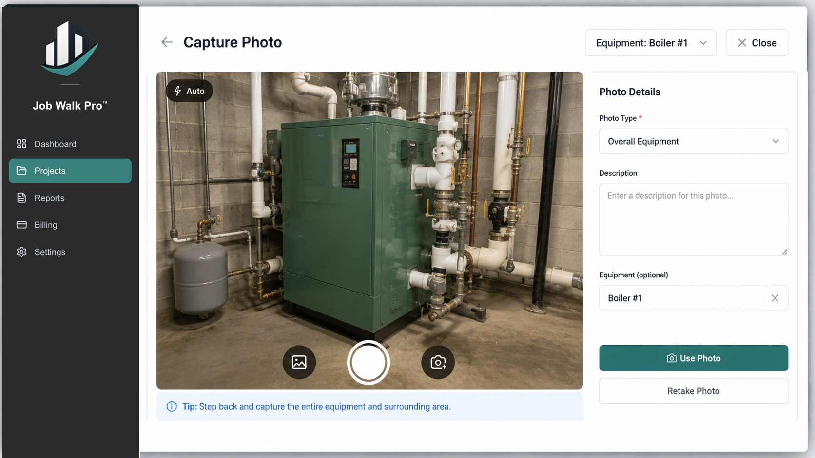 Capture Photo Screen
